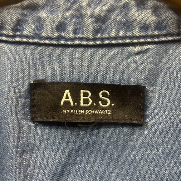 EUC A.B.S By Allen Schwaatz Cloth Stone Tencel Button Down Shirt Women's Size 6 - Picture 8 of 13